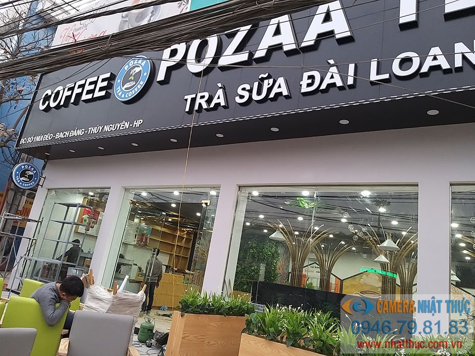Lắp đặt camera cho chuỗi trà sữa Pozza tại Hải Phòng