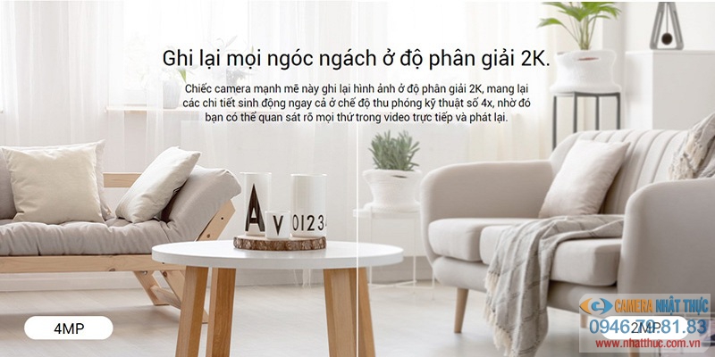 Với độ phân giải 2K - Ezviz C6N 4MP ghi lại hình ảnh sắt nét từ mọi góc nhìn