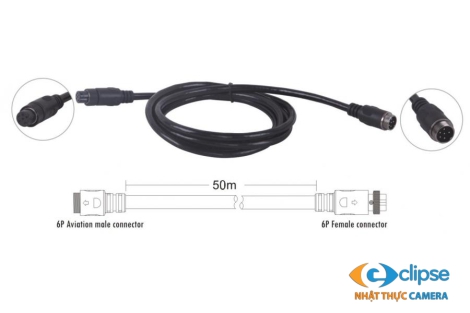 Dây nối dài 50m 2 đầu giắc đực, giắc cái, 8 lõi ITC TS-50L