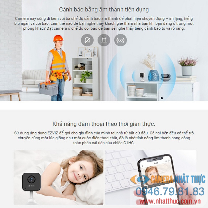 Lợi ích đem lại khi sử dụng camera EZVIZ C1HC