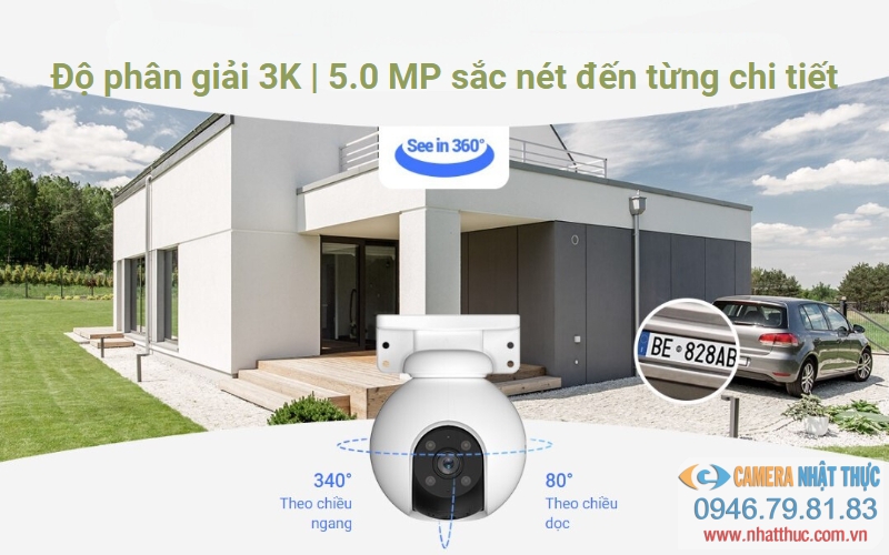 Camera Ezviz CB8 3K mang lại hình ảnh sắc nét chi tiết