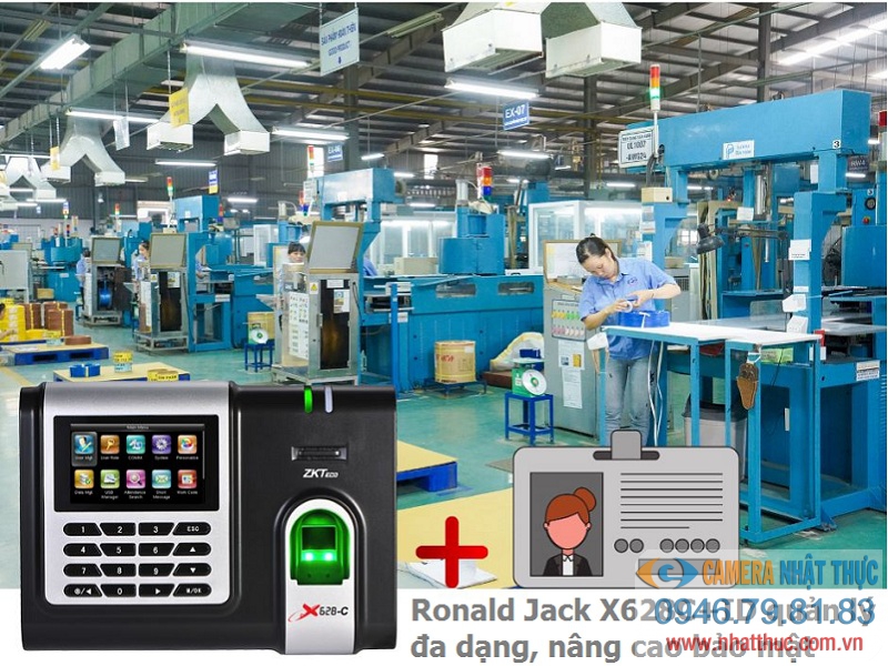 máy chấm công Ronald Jack X628C + ID nâng cáo bảo mật