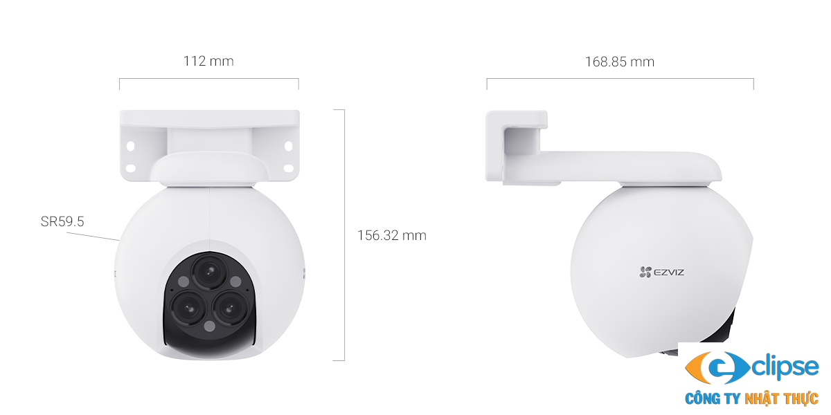 Camera IP WiFi EZVIZ H80F 2K 4MP