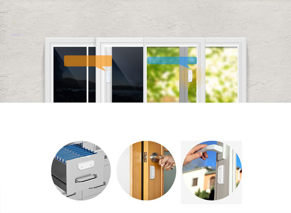 Hình ảnh lắp đặt cảm biến phát hiện cửa đóng mở không dây T6 CS-T6-A (APEC)