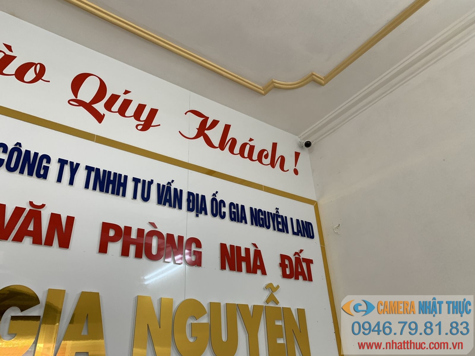 Camera Nhật Thực hoàn thành lắp đặt HT 3 camera không dây cho công ty TNHH tư vấn địa ốc Gia Nguyễn Land