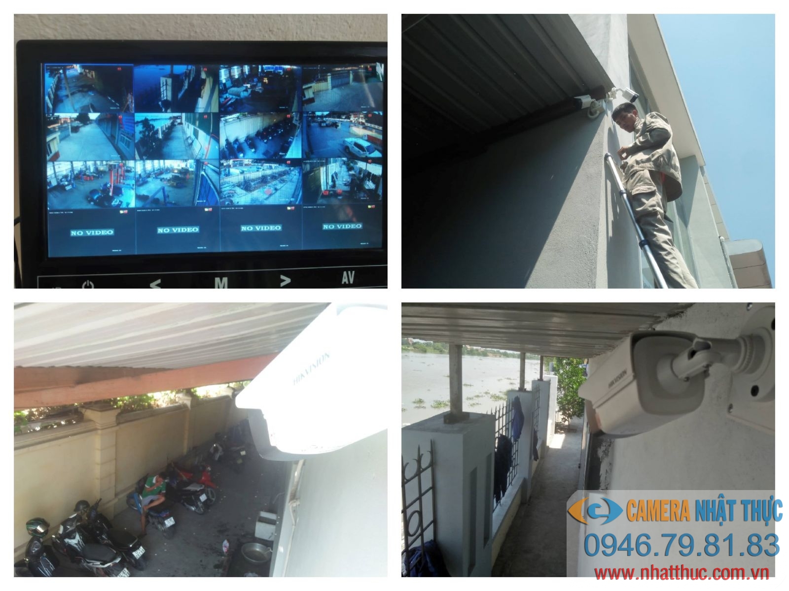 Lắp đặt hệ thống 12 camera Hikvision ở quân khu 3 Kiến An Hải Phòng