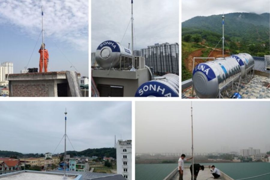 Lắp đặt chống sét cho nhà cao tầng có tum, thang máy Nhật Thực mang đến giải pháp bảo vệ chuẩn kỹ thuật, bền vững.
