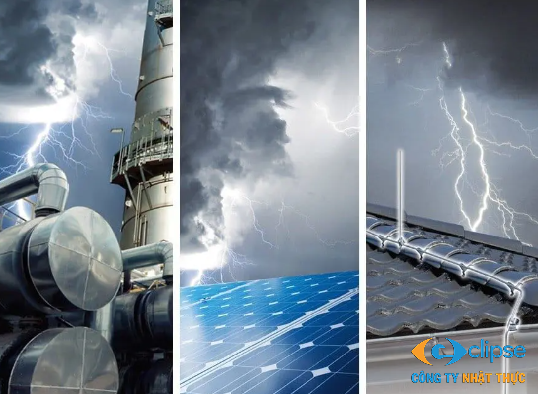 Sét đánh xuống sẽ dễ gây cháy, vỡ tấm pin, thậm chí gây hỏa hoạn ở mái nhà