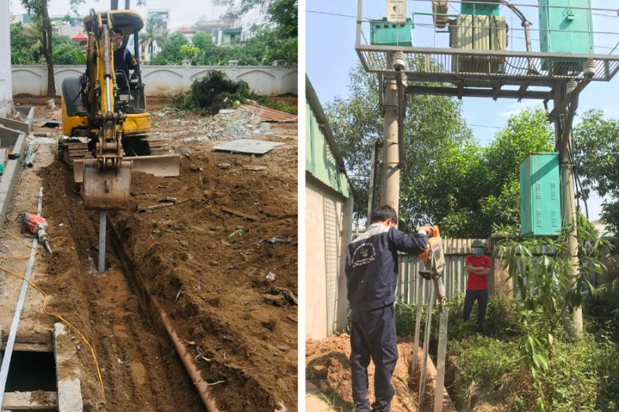 Thi công đóng cọc tiếp địa chống sét chuyên nghiệp