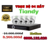  TRỌN BỘ 04 CAMERA TIANDY IP THÔNG MINH - 2.0MP 