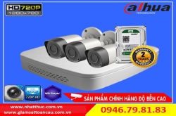 Trọn bộ 03 Camera giá rẻ tại Hải Phòng