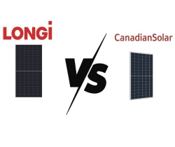 So sánh tấm pin năng lượng mặt trời Canadian Solar và LONGi: Nên chọn loại nào?!