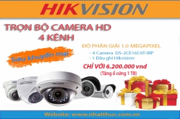 [HOT] Chương trình KHUYẾN MẠI tháng 7/2020 khi lắp trọn bộ 4 camera của Hikvision