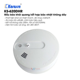 Báo khói quang tích hợp báo nhiệt không dây KARASSAN KS-620DHR