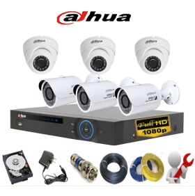 Trọn bộ 06 camera Dahua 2.0MP Full HD