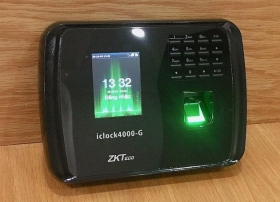 Máy chấm công vân tay + thẻ cảm ứng + pin lưu điện ICLOCK 4000-G