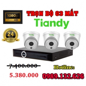 TRỌN BỘ 03 CAMERA TIANDY IP GIÁ RẺ - 2.0MP