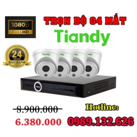TRỌN BỘ 04 CAMERA TIANDY IP GIÁ RẺ - 2.0MP 