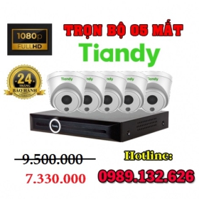 TRỌN BỘ 05 CAMERA TIANDY IP GIÁ RẺ - 2.0MP  