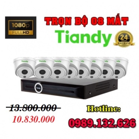 TRỌN BỘ 08 CAMERA TIANDY IP GIÁ RẺ - 2.0MP  