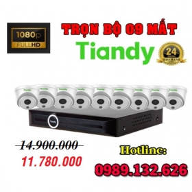 TRỌN BỘ 09 CAMERA TIANDY IP GIÁ RẺ - 2.0MP 