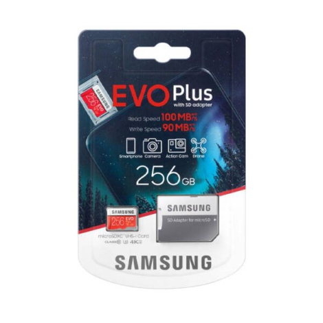 Thẻ nhớ Micro SD 256GB SAMSUNG Evo Plus U3 Class 10-100MB/s