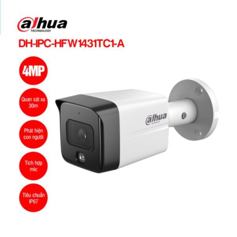 Camera IP 4MP DAHUA DH-IPC-HFW1431TC1-A
