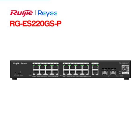 Layer 2 Smart Managed PoE Switch 20 Cổng RUIJIE RG-ES220GS-P