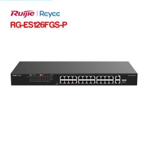Unmanaged switch 24 cổng PoE RUIJIE RG-ES126FGS-P
