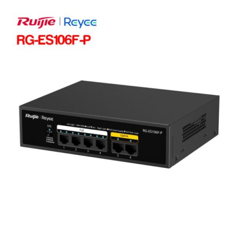 Unmanaged switch 4 cổng PoE RUIJIE RG-ES106F-P