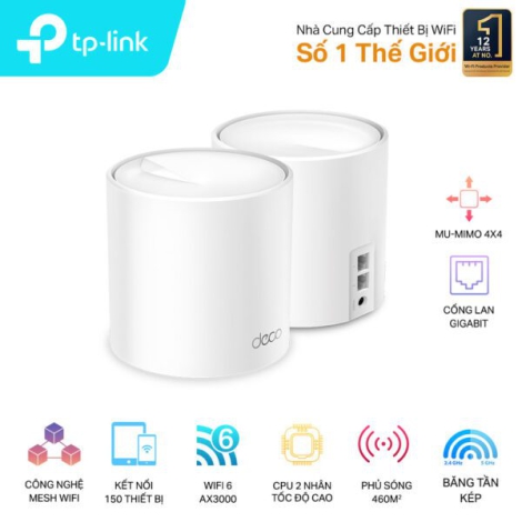 Hệ thống Wi-Fi Mesh cho Gia đình AX5400 TP-LINK Deco X60