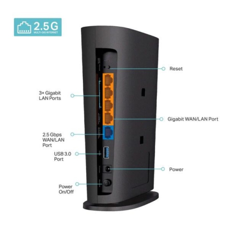 Router Wi-Fi 6 8 luồng AX6000 cổng 2.5GbE TP-LINK Archer AX80