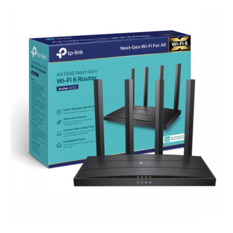 Router WiFi 6 Băng Tần Kép AX1500 TP-LINK Archer AX12