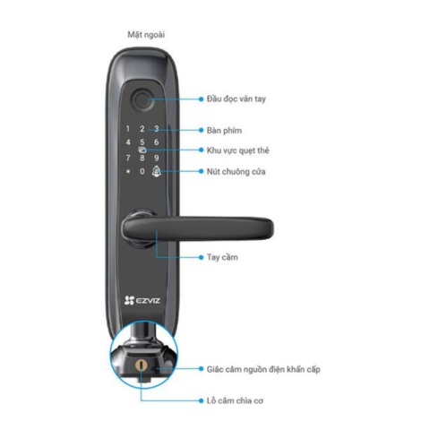 Khóa cửa vân tay thông minh EZVIZ L2S