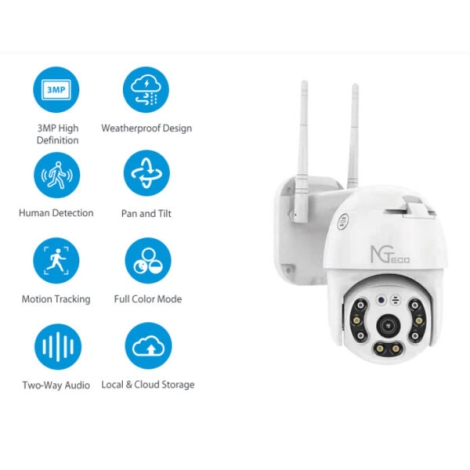 Camera IP Wifi PTZ 3MP ZKTECO NG-C4200