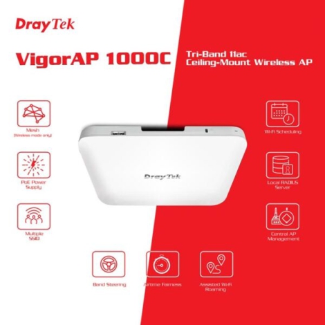 Bộ phát WiFi Draytek VigorAP 1000C (Ốp trần)