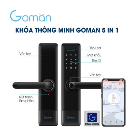 Khóa cửa gỗ thông minh GOMAN GM-SL282W