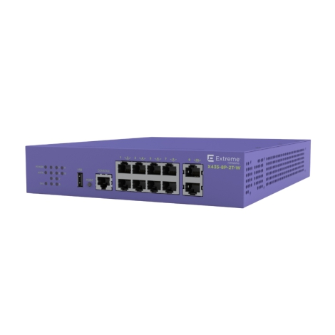 Switch mạng Extreme L2 X435-8P-2T-W