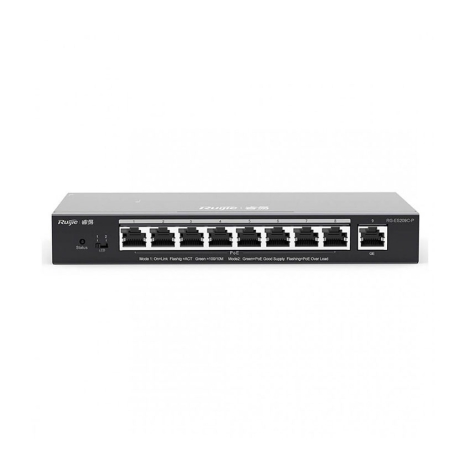 Switch Ruijie RG-ES209GC-P, 8-Port PoE 1000Mbps