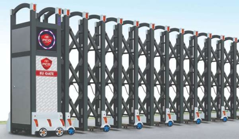 Cổng xếp hợp kim nhôm P-140