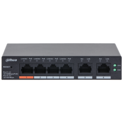 Switch POE Dahua DH-CS4006-4ET2GT-60