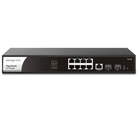 Switch PoE 8 cổng Draytek VigorSwitch P2100