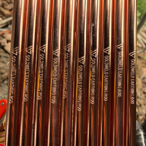 Cọc tiếp địa earthing rod D16x2.4m Lớp mạ 30 micron